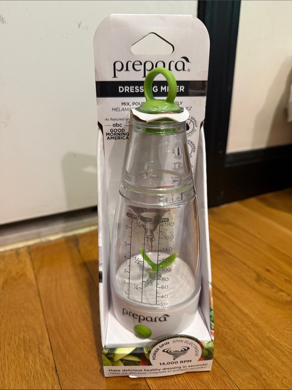 Prepara Green Dressing Mixer - Lightweight Salad Dressing Shaker